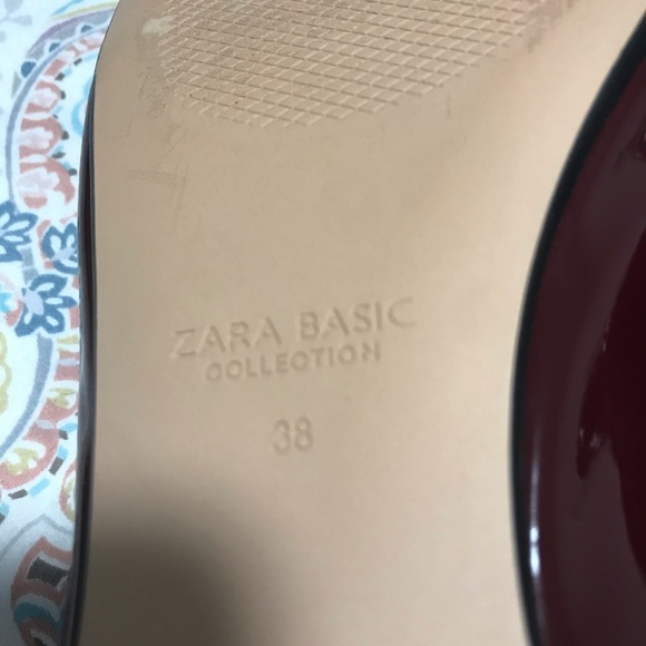 ZARA BASIC BURGUNDY TASSEL LOAFER SIZE 38 - Picture 5 of 7